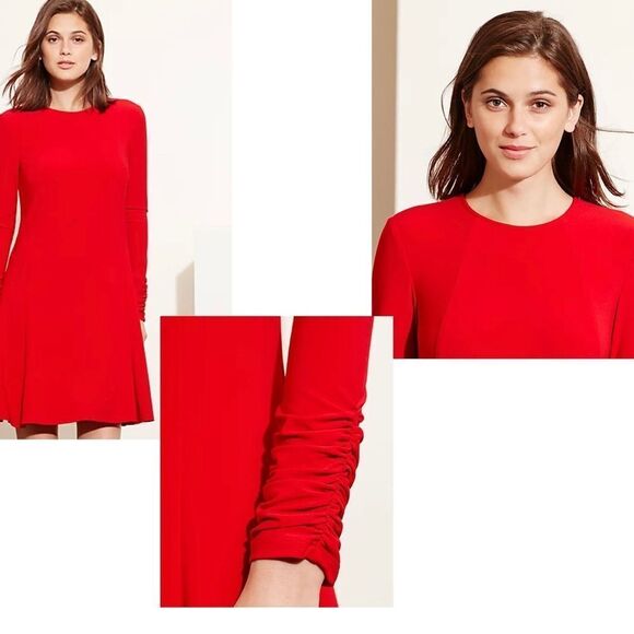 Lauren Ralph Lauren red Jersey Fit-and-Flare Dress Sz 8 NWOT - Picture 3 of 15